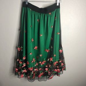 Lularoe- Embroidered Lace Lola- Size L